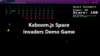 Space Invaders Kaboom js Demo Game