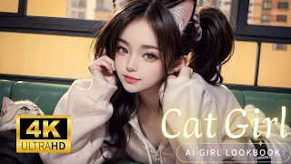  4k ai girl lookbook girl turns into a cat what will happen next 2023 ai art create cute ai
