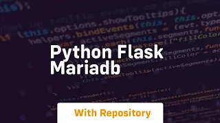 python flask mariadb