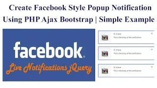 How to Create Facebook Style Popup Notification using PHP Ajax Bootstrap Simple Example