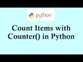 Easy Python tutorials Count Items with Counter in Python