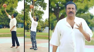 Mohan Babu & Manchu Vishnu's Special Family Time 🏀 Basketball Moments Caught on Camera || NSE