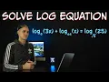 QMS 110 MyLab Question - Solve Log Equation