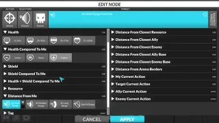 Gladiabots Node editor UI improvements