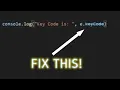 Key code is deprecated how to fix this error in vs code in java script
