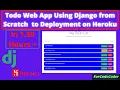 Todo App Using Django Deploy on Heroku Django Project for beginners Django Project in Hindi