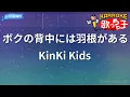 【カラオケ】ボクの背中には羽根がある / KinKi Kids（DOMOTO）- ドラマ「向井荒太の動物日記 〜愛犬ロシナンテの災難〜」主題歌