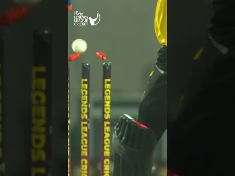 The bowler delivers. Wicket falls. | Legends League Cricket 2026