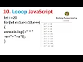10 for Loop Control statement JavaScript Tutorial Semant Sir MultistarSemant mishra