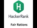 Hackerrank Fair Rations solution