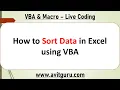 How to Sort Data in Excel using VBA