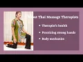 Body mechanics for Thai Massage Therapists