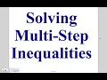Algebra Lesson 6-2 Solving Multi-Step Inequalities