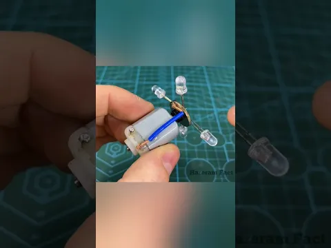 How To Make A Infinity Rotating Light Using DC Motor 😱 #easylight #hareramfact