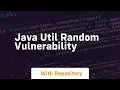 java util random vulnerability