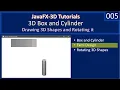 3D Box Cylinder Fxml Design JavaFX 3D Tutorials