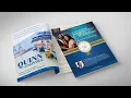 Church Souvenir Book Template Canva Blue Gold Tabloid Pastor Church Anniversary 24 Pages