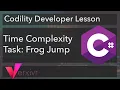 C Tutorial - Solving the Frog Jump Codility Developer Lesson using C