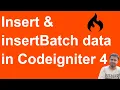 Insert and insertBatch data in Codeigniter 4 Insert - Batch in Codeigniter 4 ci4 insertBatch