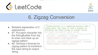 LeetCode 6 Zigzag Conversion