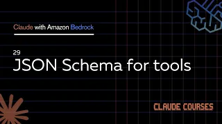 29 JSON Schema for tools - Claude with Amazon Bedrock