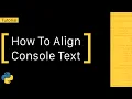 How to Justify Text with Python