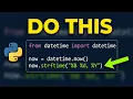 Date and Time Expressions in Python