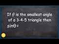 Find the sine of a 3 4 5 triangle