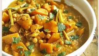 pumpkin and dry fish delicious curry after injection