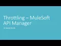 Throttling - MuleSoft API Manager