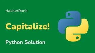 Python HackerRank Solutions Capitalize