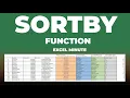 Excel SORTBY Function Excel One Minute Functions Explained Power Sorting in Excel with SORTBY