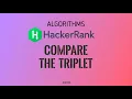 Compare the Triplets Hackerrank Algorithms Solution