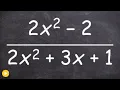 Simplify the rational expression and determine the excluded values