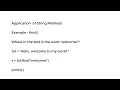Application of String Methods expandtabs find format