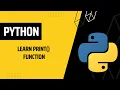 Use of print function Python Tutorial for Beginners in URDU