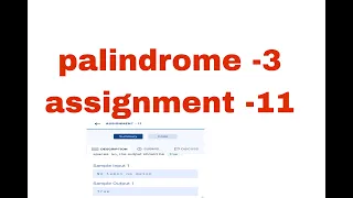 Palindrome-3 in python coding assignment - 11 ccbp nxtwave easy to slove method