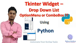Tkinter Drop down List OptionMenu Vs ComboBox