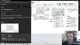 Matrix Diagonal Sum - TypeScript
