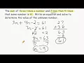 Using Algebra To Solve Word Problems