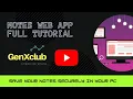 Notes Web app full tutorial GenXClub HTML CSS JS