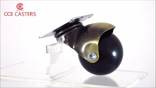 CCE CASTERS-Antique 40mm Furniture Brass Ball Caster Wheel