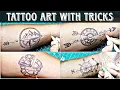 Compass Tattoo Making Ideas Temporary Tattoo Making with Tricks Broken Clock Tattoo