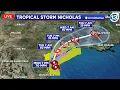 LIVE ABC13 s extended weather coverage tracks Tropical Storm Nicholas