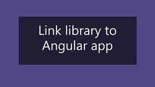Make TypeScript NodeJS Library for Angular App