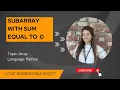 Subarray with sum equal to 0 in Python 450 Question Love Babbar Sheet Python