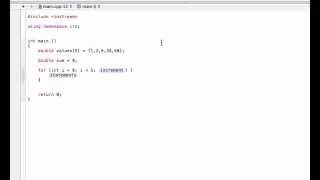 Find the sum or average of array values C programming tutorial