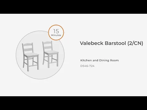 Valebeck - Barstool (Set of 2) - Black / Brown