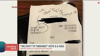 Saltgrass Server Admits Faking Note