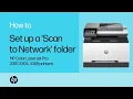 Set up a Scan to Network folder HP Color LaserJet Pro 3301-3304 3388 printers HP Support